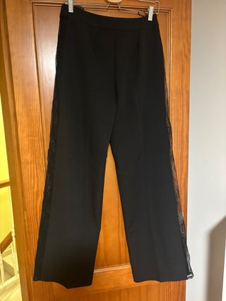 Pantalón ancho Rita Ora negro