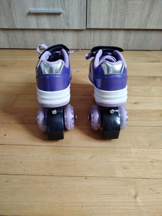 Patines 4 ruedas morados Talla 31
