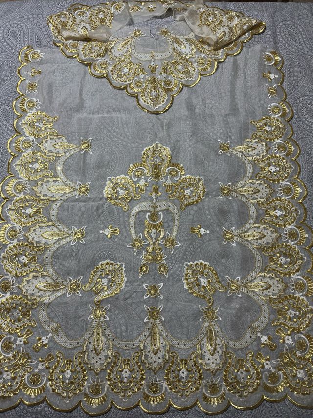 Manteletas Fallera niña de seda en dorado