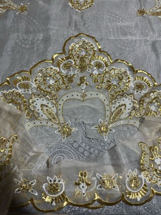 Manteletas Fallera niña de seda en dorado