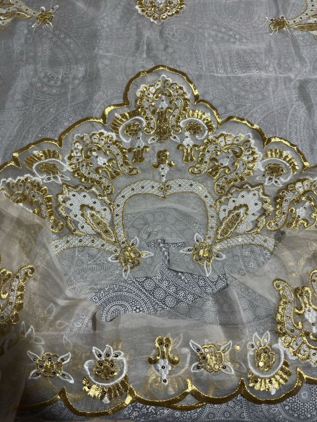 Manteletas Fallera niña de seda en dorado