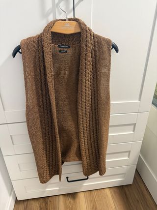 Chaleco Massimo Dutti Talla Única Marrón