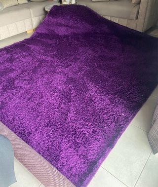 Alfombra pelo largo morada