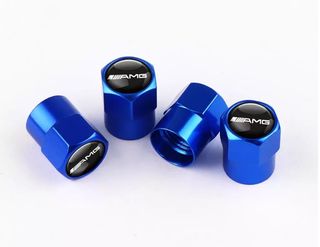 4 Tapones Válvula Azul Mercedes-Benz AMG