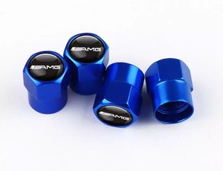 4 Tapones Válvula Azul Mercedes-Benz AMG