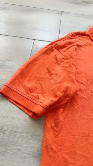 Tommy Hilfiger Men's XL Polo Shirt - Orange - Cott