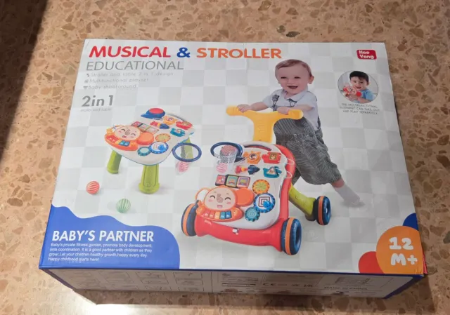 Correpasillos y mesa musical 2 en 1