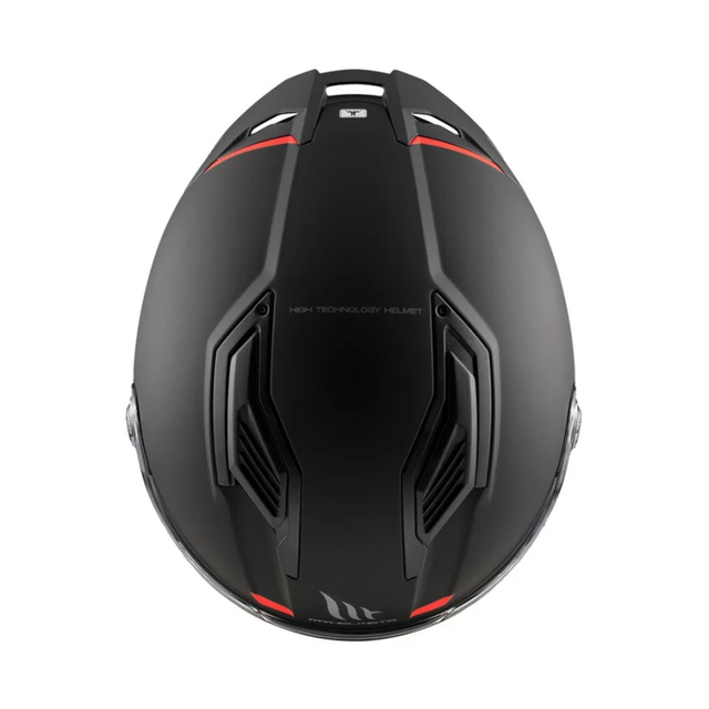Casco MT Stinger 2 Negro Mate rojo 