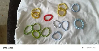Lote pulseras flamenca elástica niña 