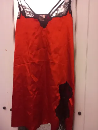 Vestido Nuevo, sin uso, Lencero Sexy Rojo y Negro