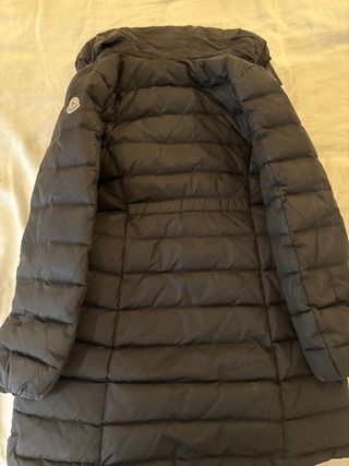 Chaqueta Moncler larga negra plumón