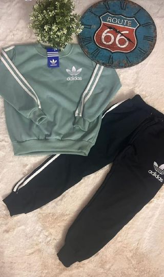Chándal Adidas niña/niño verde y negro