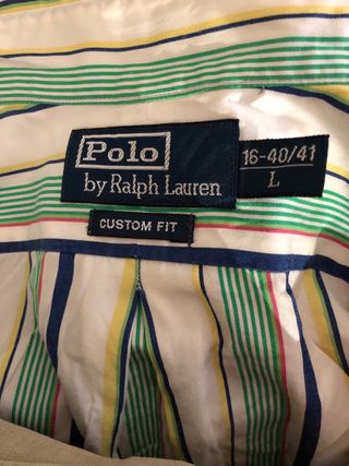 Polo Ralph Lauren Camisa Custom Fit Talla L