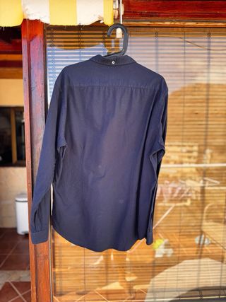 Camisa Zara Slim Fit Azul Talla XL