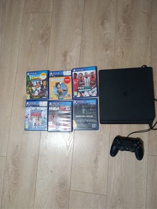 PS4 (PlayStation 4) + 6 Juegos + Mando