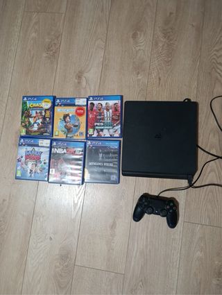 PS4 (PlayStation 4) + 6 Juegos + Mando