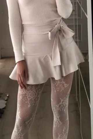 Falda pantalón Zara beige Talla S