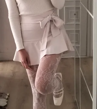 Falda pantalón Zara beige Talla S