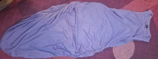 Vestido lila fruncido