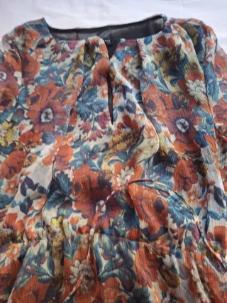 Vestido gasa estampado floral CORTO 