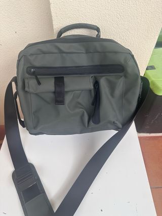 Bolso bandolera verde y negro