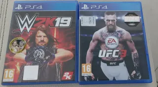 Giochi PS4 WWE 2K19 e UFC 3