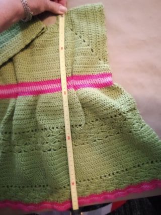 Completo bimba lana verde 3 anni fatto a mano