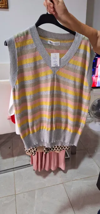 Chaleco Polo & Lola Talla S Rayas Multicolor