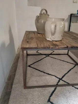 Mesa de centro madera y metal