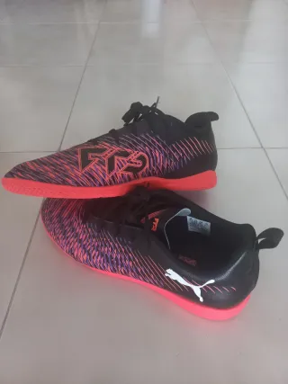 Zapatos Fútbol Sala Puma Negro Naranja