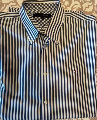 Camisa Tommy Hilfiger Rayas Azul Talla L