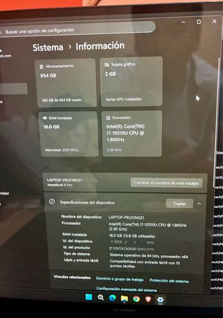 Portátil Huawei MateBook X Pro 