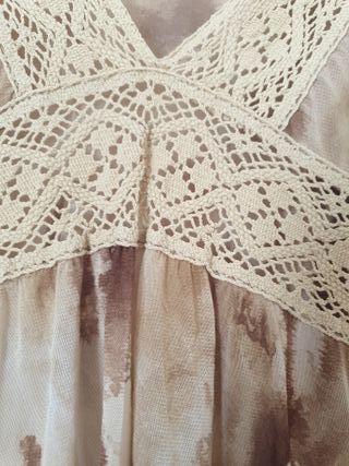 Blusa de manga 3/4 con encaje