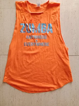 Conjunto Zumba, leggins talla S y camiseta talla M