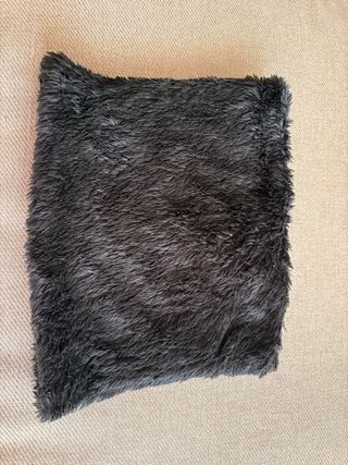 Cuello lana mujer negro y gris