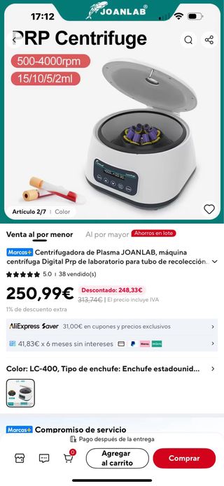 Centrifugadora de Plasma JOANLAB