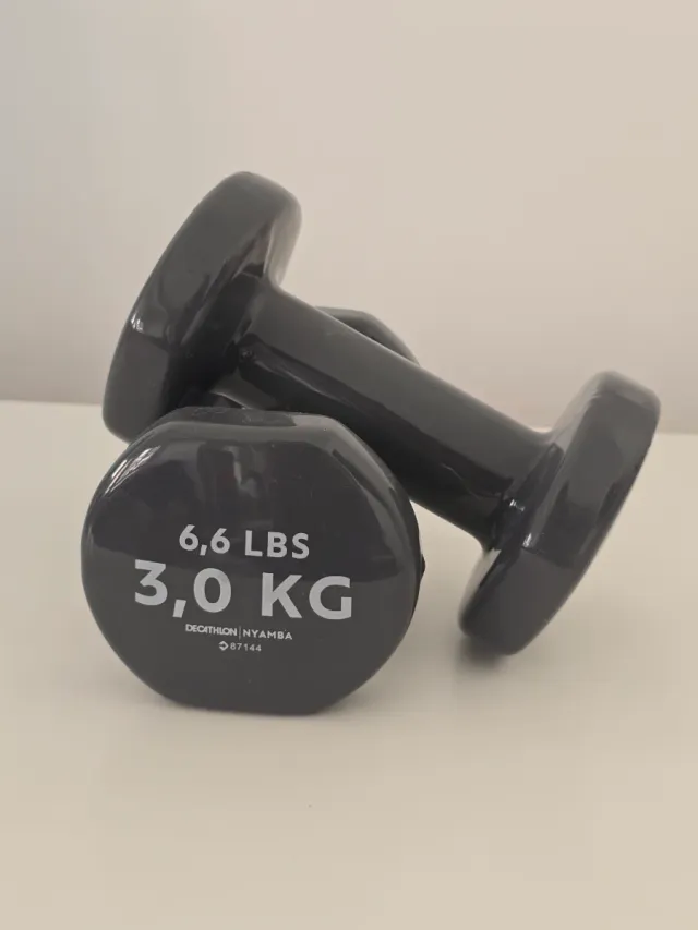 Mancuernas 3 Kg (6,6 Lbs) Gris Plomo