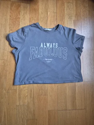Camiseta corta gris Always Fabulous