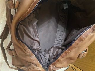 Bolsa de viaje Vintage de cuero marrón SEAT
