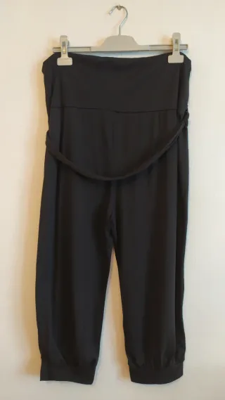 Pantalón tobillero negro mujer
