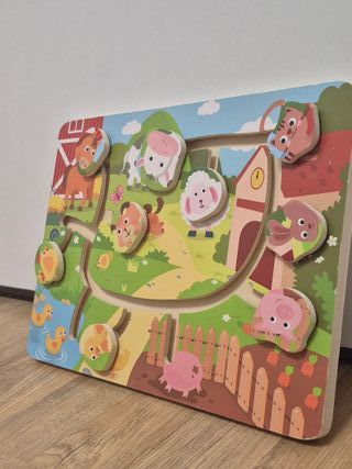 Puzzle Madera Animales Granja Infantil
