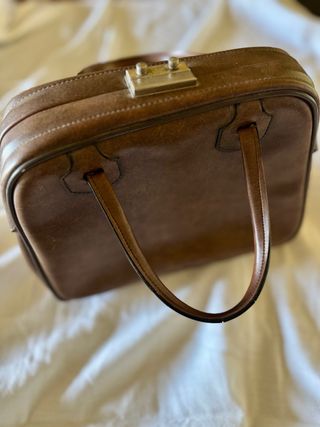 Bolso de cuero vintage marrón