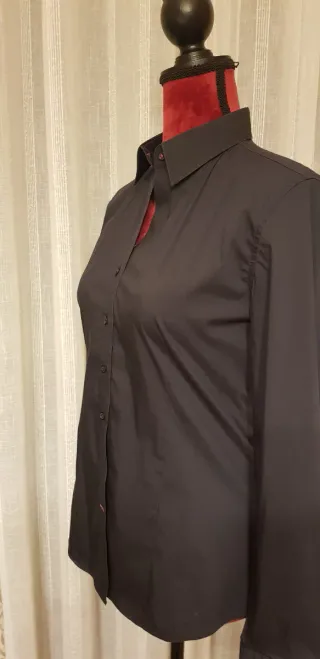 Camisa Vincenzo Boretti Negra Mujer