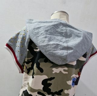 Vestito Monnalisa Camouflage Farfalle Taglia M