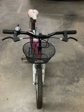 Bicicleta infantil 20' rosa y blanca