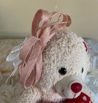 Diadema tocado fiesta rosa 