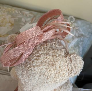 Diadema tocado fiesta rosa 