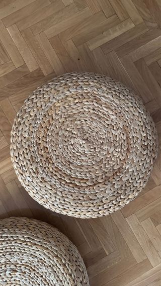 Alseda Ikea Taburete Mimbre Redondo