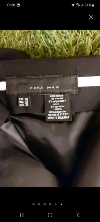 Traje Negro Zara Hombre con Corbata Rosa