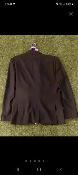 Traje Negro Zara Hombre con Corbata Rosa